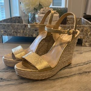 Michael Kors Gold Wedges Size 7